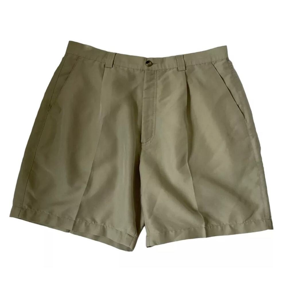 Adidas Khaki Men Size 36 Pleated Golf Shorts | #12